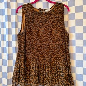 Time and Tru Animal Print Sleeveless Blouse